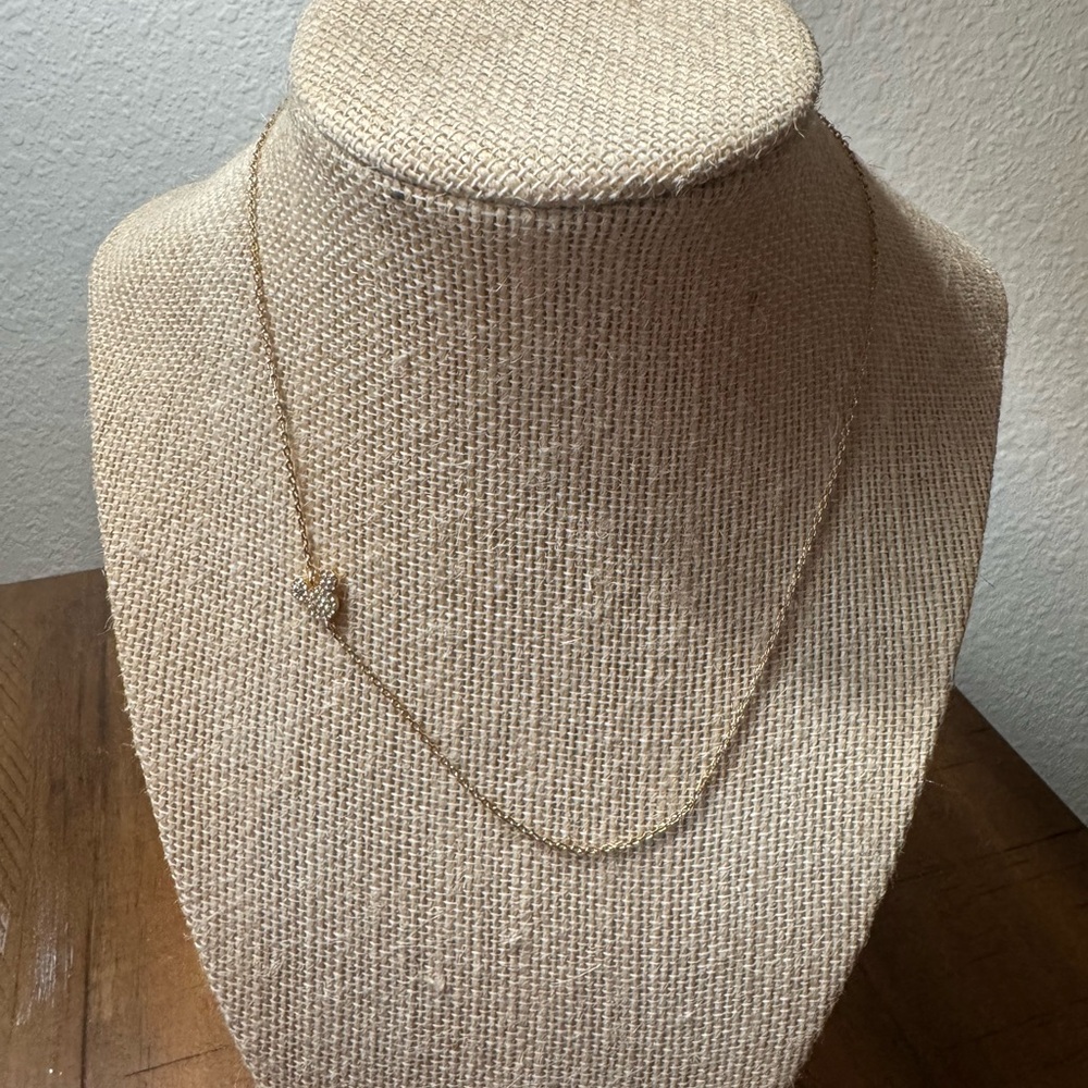 BaubleBar Gold Necklace with Delicate Disney Charm